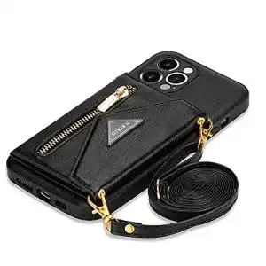 iPhone-13-Pro-Leder-Case GUVAGI Hülle mit Band, Handyhülle