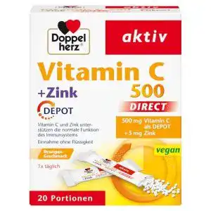 Vitamin C + Zink Doppelherz Vitamin C 500 DIRECT Micro Pellets