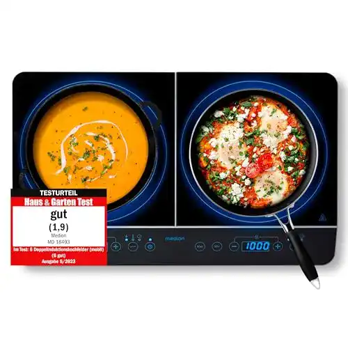 Induktionskochfeld (2 Platten) MEDION MD 15324, LED Display