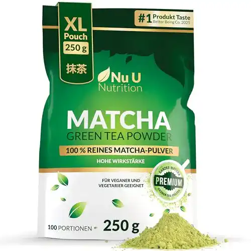 Matcha-Tee Nu U Nutrition Matcha Grüntee Pulver 250g