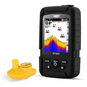 Fischfinder LUCKY Fishfinder Wireless Tragbarer Fisch-Finder 45 m/147feet Sonar Tiefe Fishfinder