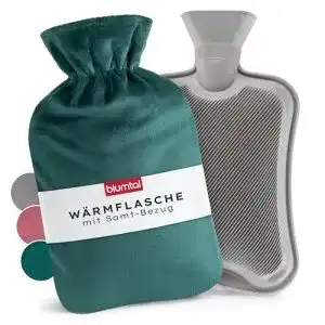 Wärmflaschen Blumtal Wärmflasche mit weichem Bezug – 1,8L