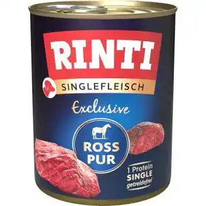 Hundefutter-Pferd Rinti Singlefleisch Exclusive Ross Pur 6 x 800 g