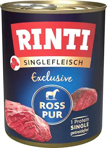 Hundefutter-Pferd Rinti Singlefleisch Exclusive Ross Pur 6 x 800 g