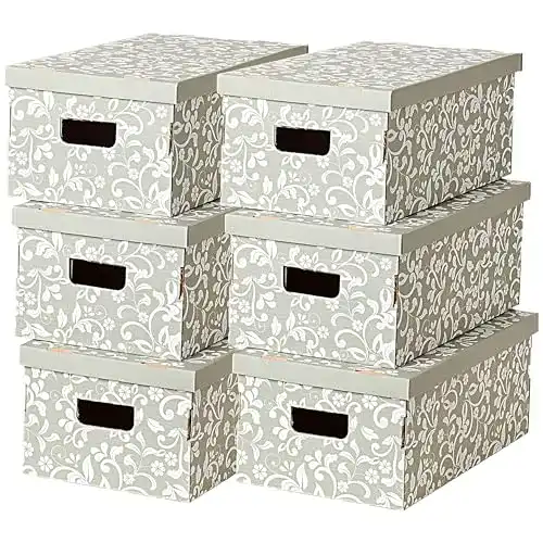 Karton mit Deckel KANGURU SET MIT 6 STÜCK, BLUMEN