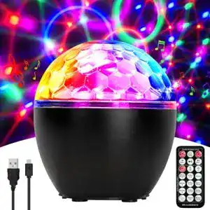 Discokugel Kinder ENONEO LED Discokugel Musikgesteuert