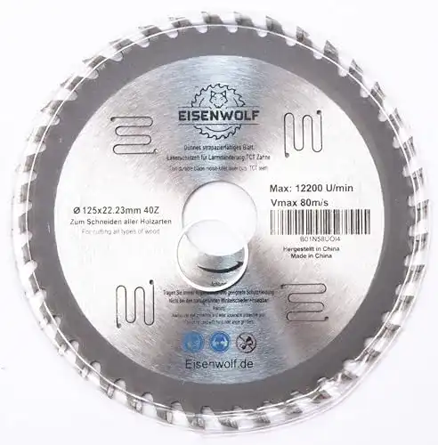 Holzsägeblatt-für-Winkelschleifer-125 Inter-Kert 125 x 22,2 mm