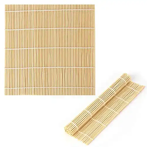Sushimatte LUTER 9×9.5 Zoll natürlicher Bambus, 2 Stück