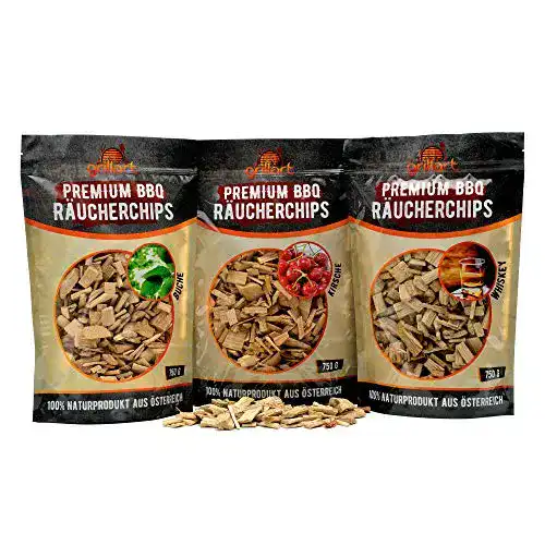 Räucherchips grillart ® Premium BBQ XL Mix 3er Set, 3X 750g