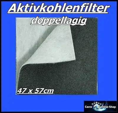 Aktivkohlefilter Dunstabzugshaube Bobby Universal zuschneidbar
