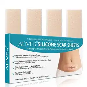 Narbenpflaster ELAIMEI Silikon-Narbenentfernungsblätter, 4 Pack