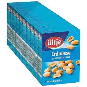 Erdnüsse ültje Faltschachtel, geröstet und gesalzen 10x 50g