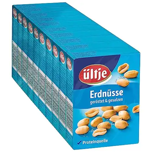 Erdnüsse ültje Faltschachtel, geröstet und gesalzen 10x 50g