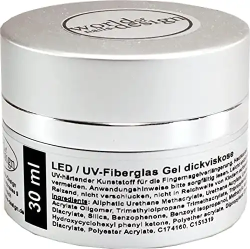 UV-Gel World of Nails-Design LED/ Fiberglas klar dickviskose 30 ml