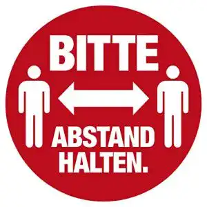 Abstand-halten-Aufkleber HERMA 12921 Hinweis Aufkleber 5er Set