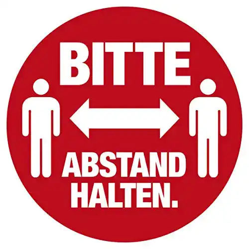 Abstand-halten-Aufkleber HERMA 12921 Hinweis Aufkleber 5er Set
