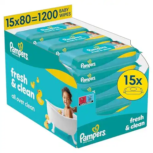 Babypflegeprodukte Pampers Fresh Clean Baby Feuchttücher