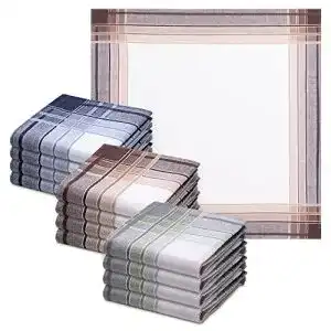 Stofftaschentücher JEMIDI Herren und Damen Baumwolle 12er Pack