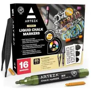 Kreidestifte ARTEZA Kreidestift Set, 16 Kreidemarker in 16 Erdtönen