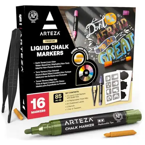 Kreidestifte ARTEZA Kreidestift Set, 16 Kreidemarker in 16 Erdtönen