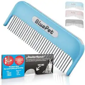 Hundekamm Bluepet ® Katzenkamm Zauberkamm für Langhaar