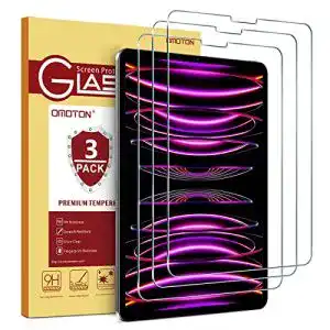 iPad-Pro-11-Panzerglas OMOTON 3 Stück Schutzfolie