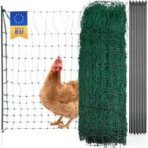 Geflügelnetz Agrarzone Geflügelzaun ohne Strom 25m x 112cm