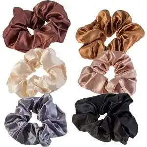 Scrunchie VAGA Haargummis, 6 Farben, elastisch, aus Satin