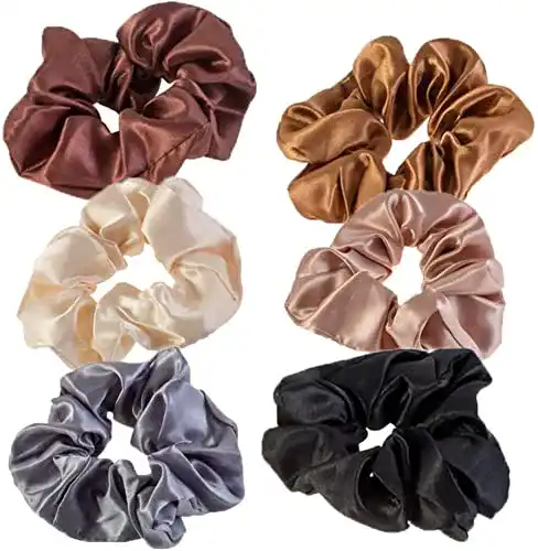 Scrunchie VAGA Haargummis, 6 Farben, elastisch, aus Satin