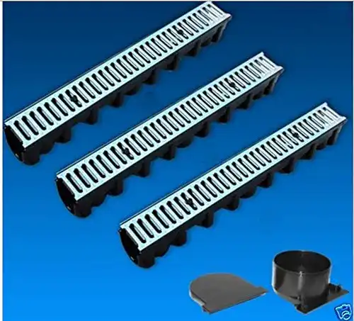 Entwässerungsrinne Capricorn Garagenset 3 Meter Komplett SET