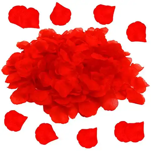 Rosenblätter OWLKELA 1200 Stück künstliche Rosenblätter Rot