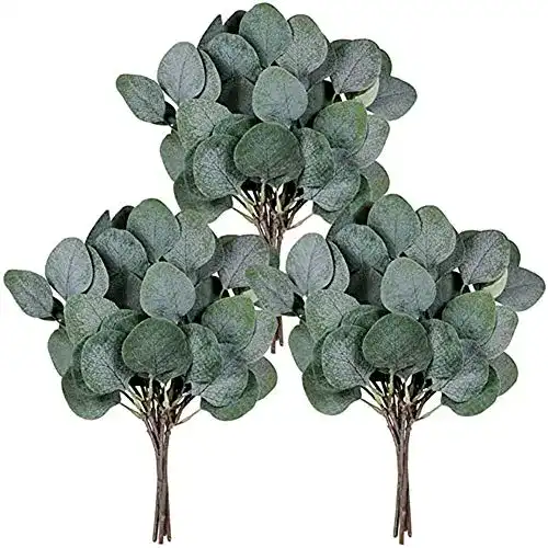 Eukalyptus künstlich LinTimes 6pcs Zweige Blätter, Kunstpflanze