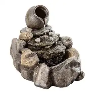 Steinbrunnen Dehner Gartenbrunnen Florero, Steinoptik