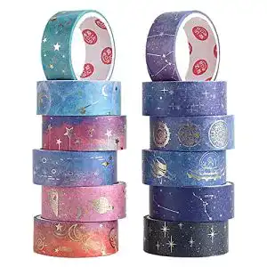Washi Tape Yunzen 12 Rollen Sternenhimmel Set Aufkleber