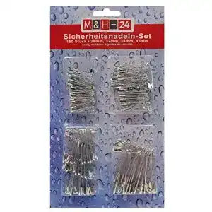 Sicherheitsnadeln M&H-24 150 Stück Groß und Klein
