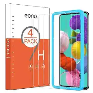 Samsung-Galaxy-A51-Panzerglas Eono Amazon Brand, 4 Stück