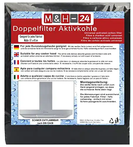 Die beste Aktivkohlefilter Dunstabzugshaube M&H-24 Filter + Fettfilter 2026 Test Bestseller Aktivkohlefilter Dunstabzugshaube M&H-24 Filter + Fettfilter