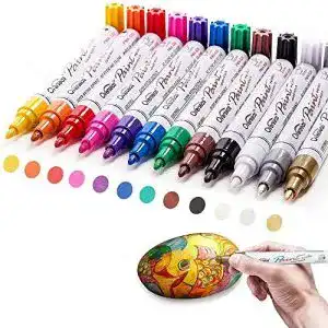 Acrylstifte Aliyer Paint Marker Pens, für Steine Bemalen,12 Colors