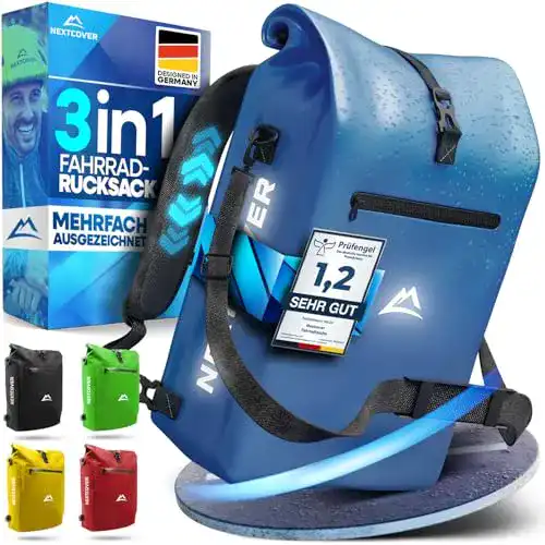 Fahrradtasche wasserdicht Nextcover ® NEU 3in1 Fahrradtasche