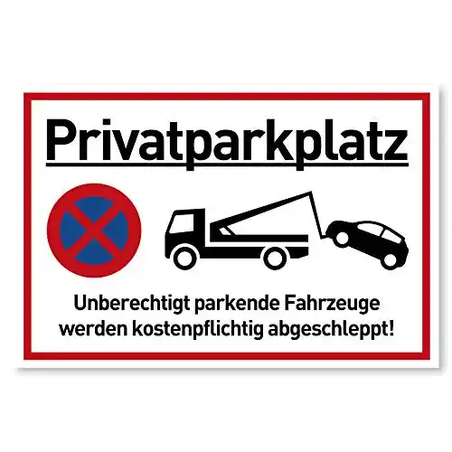 Parkverbotsschild Gentle North XXL, 44×32 cm, Kunststoff