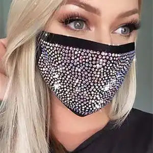 Mundschutz mit Glitzer IYOU Funkeln Kristall Mundabdeckung