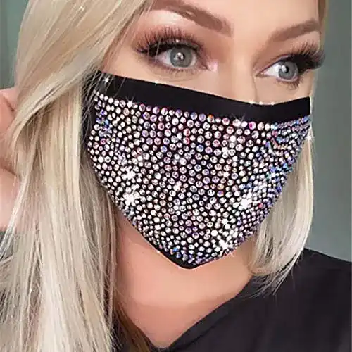 Mundschutz mit Glitzer IYOU Funkeln Kristall Mundabdeckung