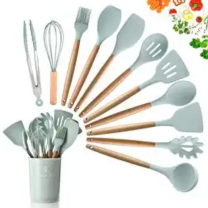 Kochlöffel-Set DOPGL 11-teiliges Silikon-Kochutensilien-Set