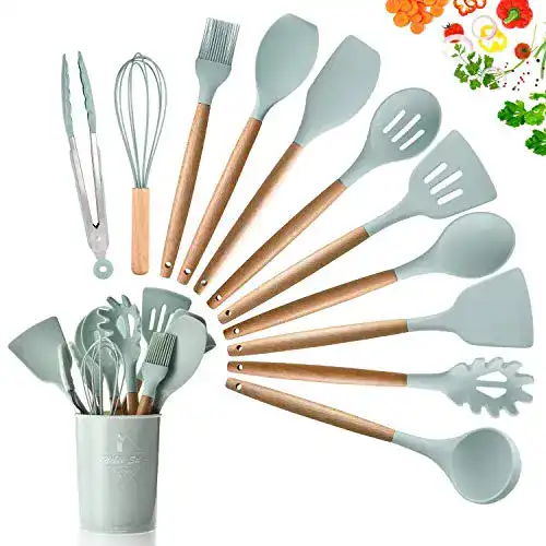 Kochlöffel-Set DOPGL 11-teiliges Silikon-Kochutensilien-Set