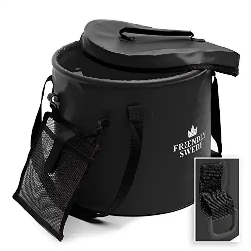 Falteimer The Friendly Swede Faltbarer Eimer mit Deckel, 10 Liter