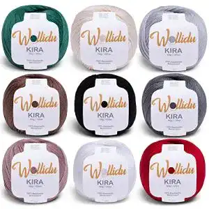 Baumwollgarn Wollidu Kira 100% Baumwolle zum Stricken und Häkeln
