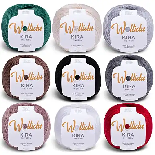 Baumwollgarn Wollidu Kira 100% Baumwolle zum Stricken und Häkeln