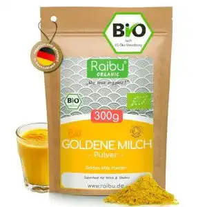 Goldene-Milch-Pulver RAIBU Goldene Milch Pulver BIO 250g + 50g