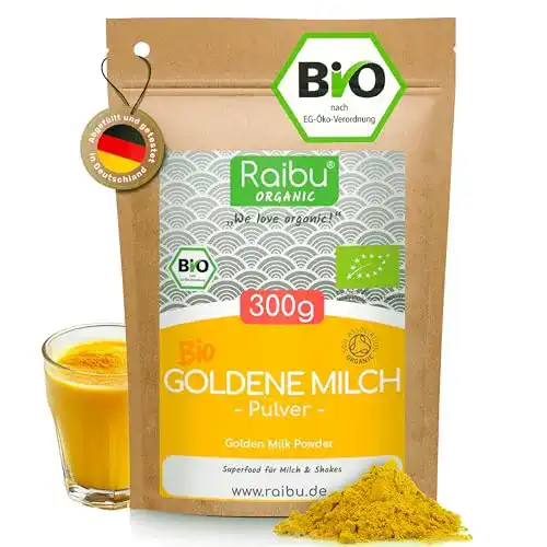 Goldene-Milch-Pulver RAIBU Goldene Milch Pulver BIO 250g + 50g