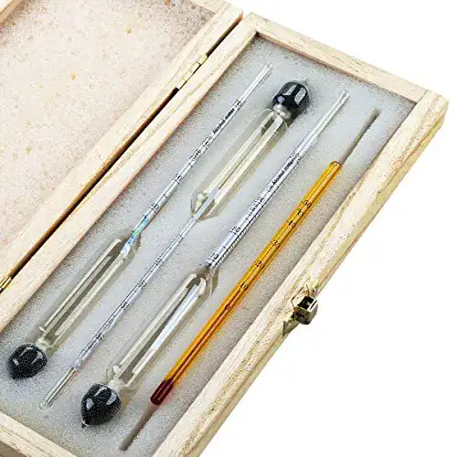 Alkoholmeter Tefeler Tester 3 pcs Hydrometer Alkoholgehalt